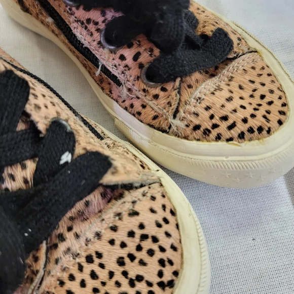 Zara girls calf hair high top pink spotted sneakers. - Picture 2 of 11
